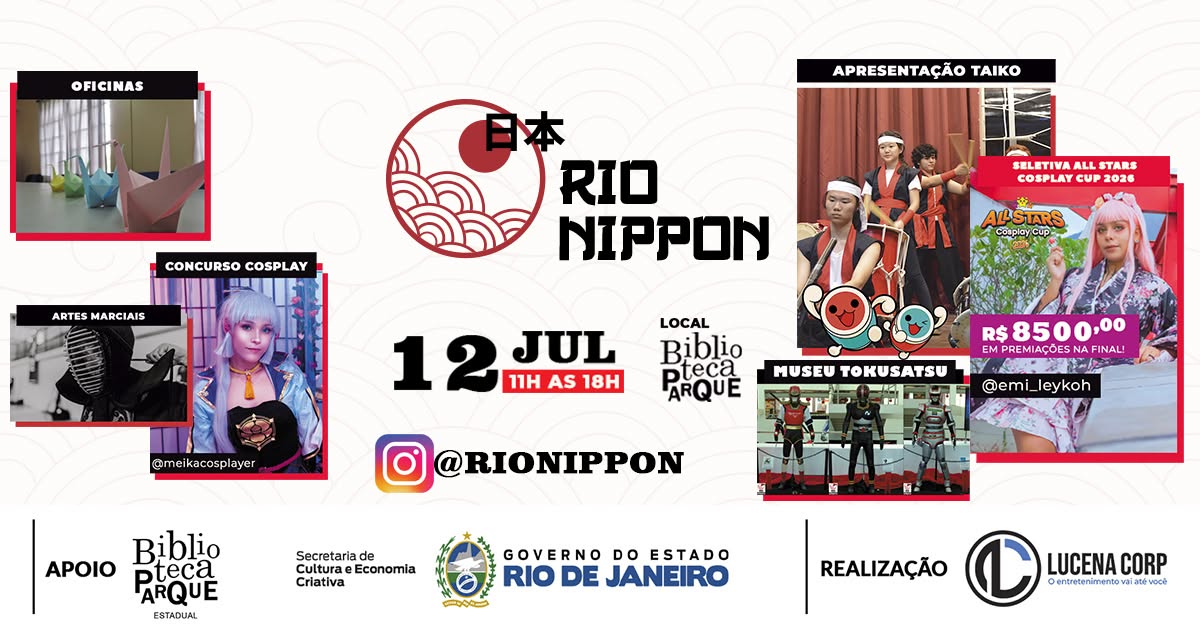 Rio Nippon 5ª Edição no Rio de Janeiro: 9 torneios de fighting games, 12 de julho