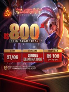 Arena Login x Arretados em SP: torneio de League of Legends em 27 de junho