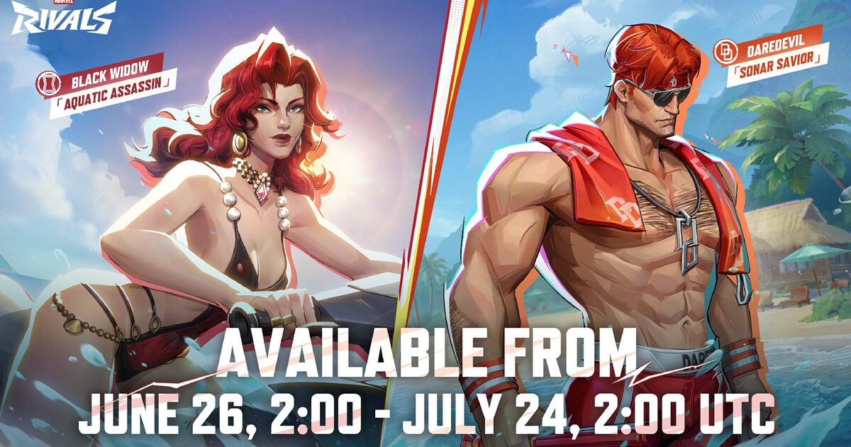 Marvel Rivals: skins de verão de Black Widow e Daredevil chegam em 26 de junho