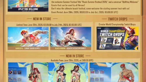 Marvel Rivals: Patch 20260625 traz Summer Festival