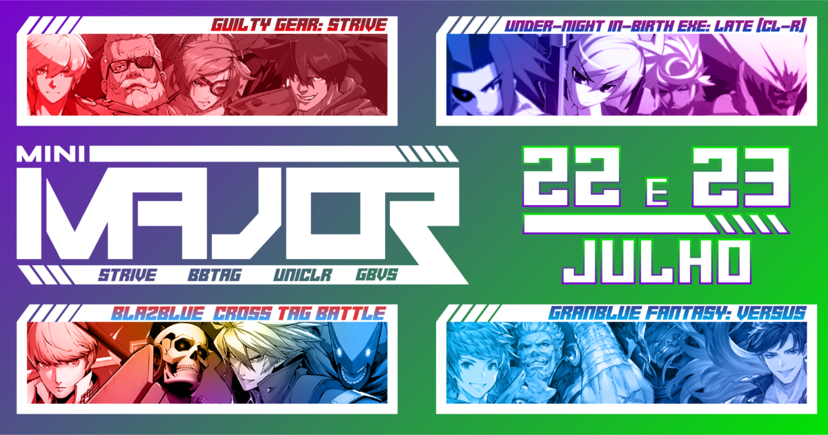 Mensais da Minimajor #5 em São Paulo: torneio de GG Strive, Granblue e mais, 4 de julho