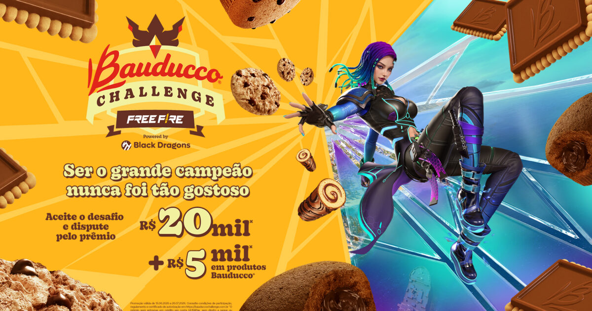 Free Fire: Bauducco Challenge com prêmio de R$ 25 mil, inscrições até 25 de junho