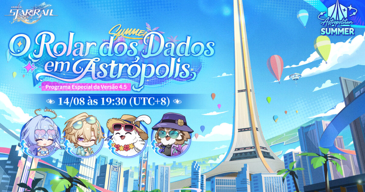 Honkai: Star Rail: programa especial da versão 4.5 no dia 14 de agosto