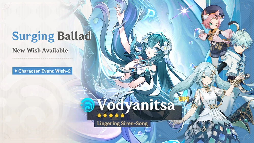 Genshin Impact: Vodyanitsa, nova combatente Hydro na versão 7.1